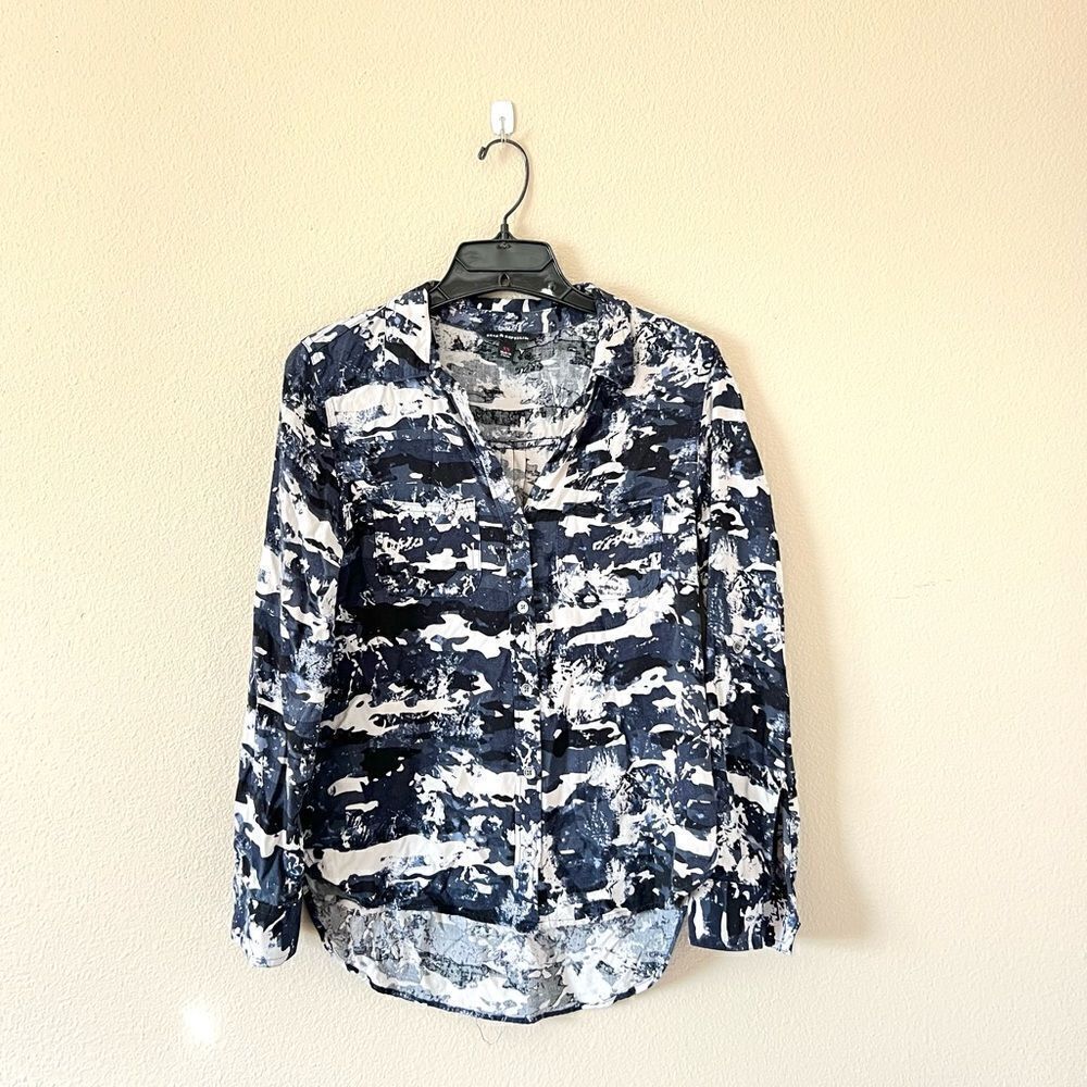 Rock & Republic Camo Button Down Blouse